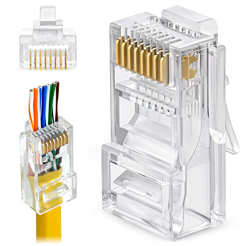 سوکت شبکه RJ45-Cat6-UTP (میان گذر - ته باز) وارداتی