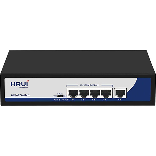 سوئیچ 6 پورت POE اچ آر یو آی (4POE+1Ethernet) HRUI HR900-AF-41N
