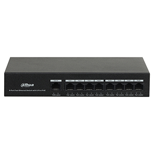 سوئیچ 9 پورت POE داهوا (8POE+1Ethernet) Dahua DH-PFS3009-8ET-65