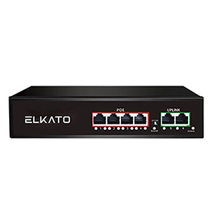 سوئیچ 6 پورت POE الکاتو (4POE+2Ethernet) Elkato EL-1SBL042BP-65W